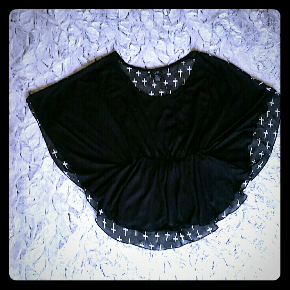 Awesome crop top with crosses